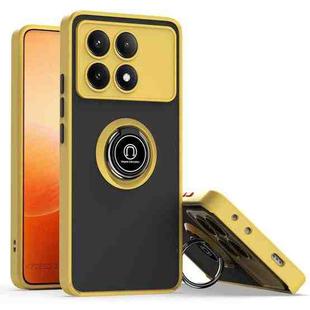 For Xiaomi Poco X6 Pro Q Shadow 1 Series TPU + PC Phone Case with Ring(Yellow)