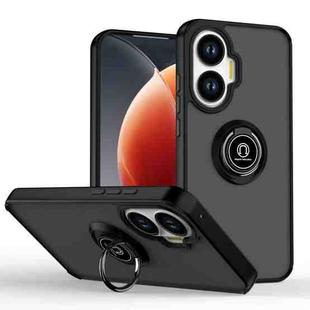 For Xiaomi Poco F7 Q Shadow 1 Series TPU + PC Phone Case with Ring(Black+Black)