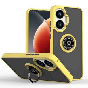 For Xiaomi Poco F7 Q Shadow 1 Series TPU + PC Phone Case with Ring(Yellow)