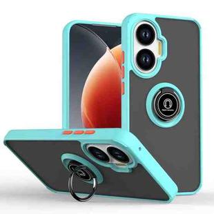 For Xiaomi Poco F7 Q Shadow 1 Series TPU + PC Phone Case with Ring(Sky Blue)