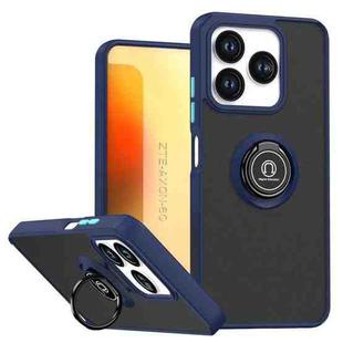 For ZTE Axon 60 Lite Q Shadow 1 Series TPU + PC Phone Case with Ring(Royal Blue)