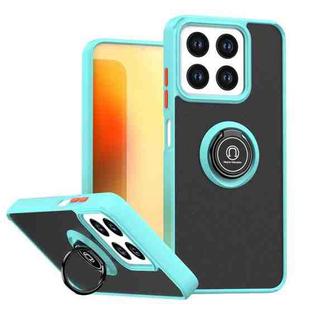 For ZTE Blade A35 / A55 Q Shadow 1 Series TPU + PC Phone Case with Ring(Sky Blue)