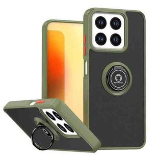 For ZTE Blade A35 / A55 Q Shadow 1 Series TPU + PC Phone Case with Ring(Army Green)