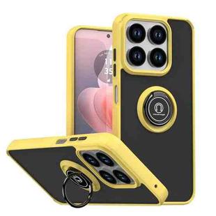 For ZTE Blade V70 / nubia V70 Q Shadow 1 Series TPU + PC Phone Case with Ring(Yellow)