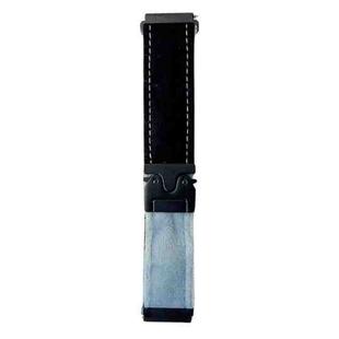 For Samsung Galaxy Watch 7 / 6 / 5 Snap Button Brushed Plush Watch Band(Black Blue Grey)