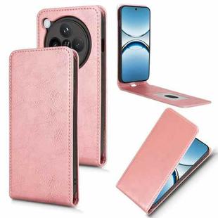 For OPPO Find X8 Magnetic Vertical Flip Leather Phone Case(Rose Gold)