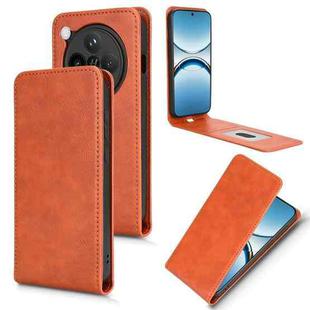 For OPPO Find X8 Magnetic Vertical Flip Leather Phone Case(Brown)