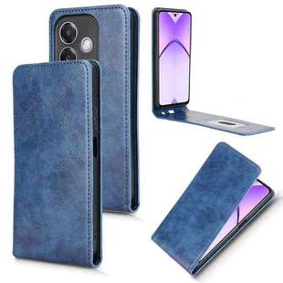 For OPPO A3X 5G India / A3X 4G Global Magnetic Vertical Flip Leather Phone Case(Blue)