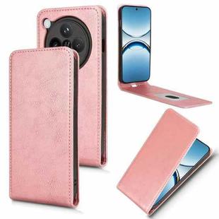 For OPPO Find X8 Pro Magnetic Vertical Flip Leather Phone Case(Rose Gold)
