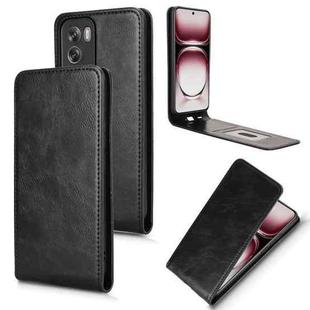 For OPPO Reno12 5G Global Magnetic Vertical Flip Leather Phone Case(Black)