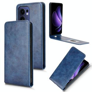 For OPPO Reno13 F 5G / 4G Magnetic Vertical Flip Leather Phone Case(Blue)