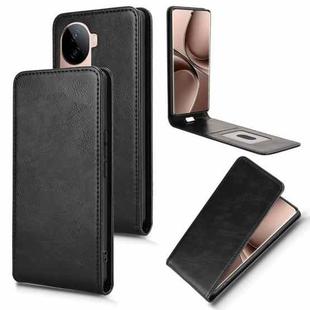 For vivo V40e / iQOO Z9s 5G Magnetic Vertical Flip Leather Phone Case(Black)