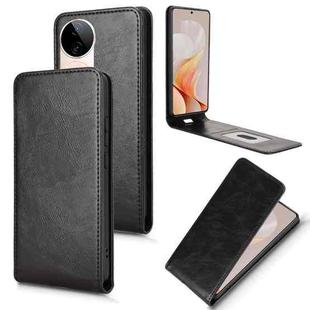 For vivo S19 Pro 5G Magnetic Vertical Flip Leather Phone Case(Black)