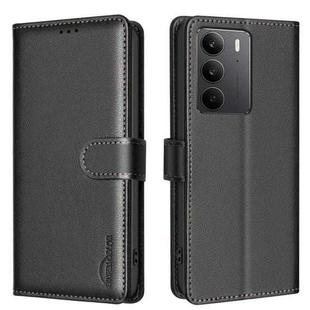 For Realme C75 4G Litchi Texture RFID Anti-theft Leather Phone Case(Black)