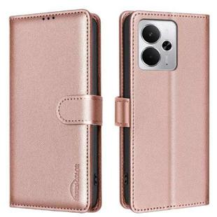 For Realme 14 5G Global Litchi Texture RFID Anti-theft Leather Phone Case(Gold)