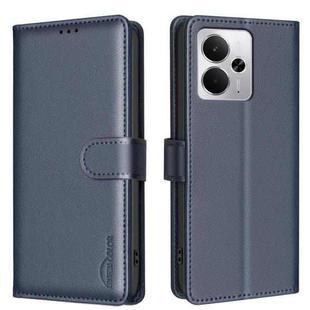 For Realme 14 5G Global Litchi Texture RFID Anti-theft Leather Phone Case(Blue)