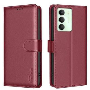 For Realme 14x 5G Litchi Texture RFID Anti-theft Leather Phone Case(Red)