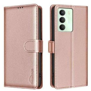 For Realme 14x 5G Litchi Texture RFID Anti-theft Leather Phone Case(Gold)