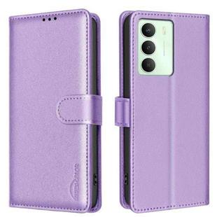 For Realme 14x 5G Litchi Texture RFID Anti-theft Leather Phone Case(Purple)