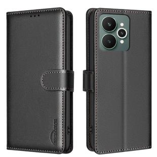 For Realme 15 5G Litchi Texture RFID Anti-theft Leather Phone Case(Black)