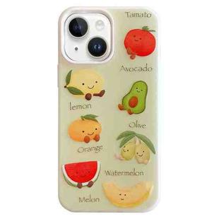 For iPhone 14 Cartoon Creative TPU Hybrid PC Shockproof Phone Case(Fruit Series)