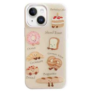 For iPhone 13 Cartoon Creative TPU Hybrid PC Shockproof Phone Case(Bread Series)