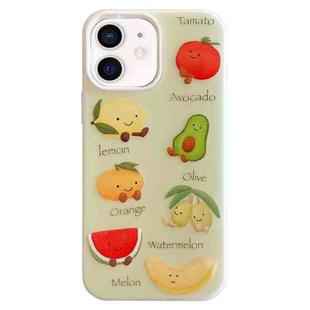 For iPhone 11 Cartoon Creative TPU Hybrid PC Shockproof Phone Case(Fruit Series)