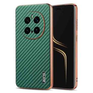 For Honor Magic7 Pro AZNS Electroplated Edge Carbon Fiber Texture Phone Case(Green)