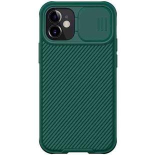 For iPhone 12 mini NILLKIN Black Mirror Pro Series Camshield Full Coverage Dust-proof Scratch Resistant Phone Case(Dark Green)