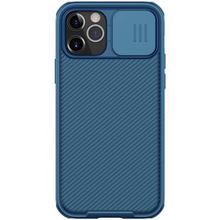 For iPhone 12 / 12 Pro NILLKIN Black Mirror Pro Series Camshield Full Coverage Dust-proof Scratch Resistant Phone Case(Blue)