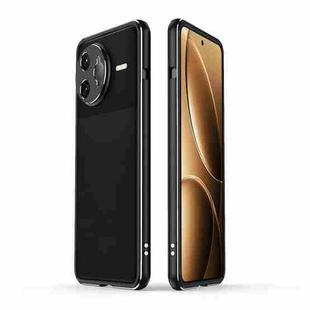 For Redmi K80 Pro Aurora Series Lens Protector + Metal Frame Phone Case(Black Silver)