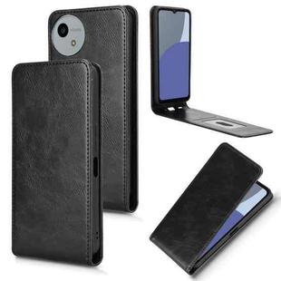 For Sharp Aquos Wish4 Magnetic Vertical Flip Leather Phone Case(Black)