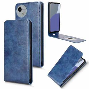 For Sharp Aquos Wish4 Magnetic Vertical Flip Leather Phone Case(Blue)