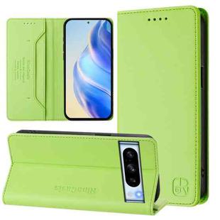 For Google Pixel 8 Pro RC01 Dual-Folded Magnetic Suction RFID Leather Phone Case(Grass Green)