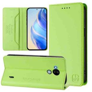For Nokia C30 RC01 Dual-Folded Magnetic Suction RFID Leather Phone Case(Grass Green)