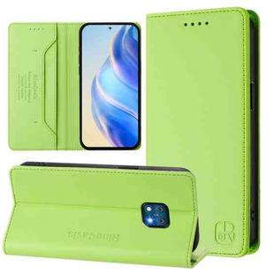 For Nokia XR20 RC01 Dual-Folded Magnetic Suction RFID Leather Phone Case(Grass Green)