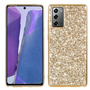For Samsung Galaxy Note20 Ultra Glitter Powder Shockproof TPU Protective Case(Golden)