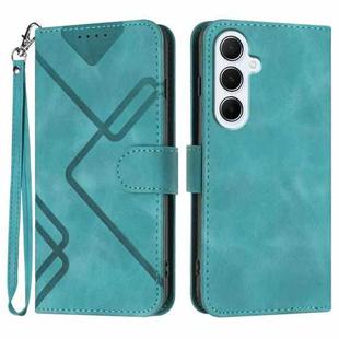 For Samsung Galaxy A26 5G Line Pattern Skin Feel Leather Phone Case(Light Blue)