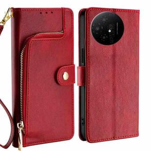 For TCL 50 XL Zipper Bag Leather Phone Case(Red)