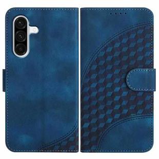 For Samsung Galaxy A36 5G Elephant Head Embossed Phone Leather Case with Lanyard(Royal Blue)