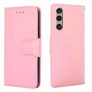 For Sony Xperia 1 VI Crystal Texture Leather Phone Case(Pink)