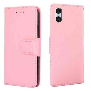 For Sony Xperia 10 VI Crystal Texture Leather Phone Case(Pink)