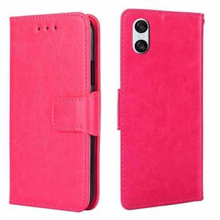 For Sony Xperia 10 VI Crystal Texture Leather Phone Case(Rose Red)