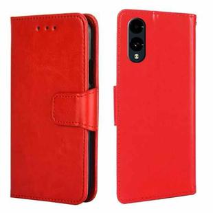 For Fujitsu Arrows We2 Crystal Texture Leather Phone Case(Red)