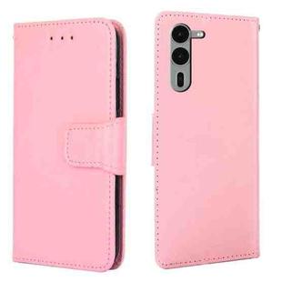 For Fujitsu Arrows We2 Plus Crystal Texture Leather Phone Case(Pink)