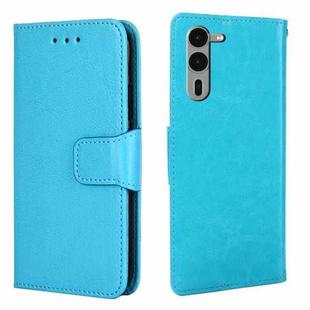 For Fujitsu Arrows We2 Plus Crystal Texture Leather Phone Case(Sky Blue)