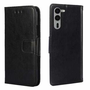 For Fujitsu Arrows We2 Plus Crystal Texture Leather Phone Case(Black)