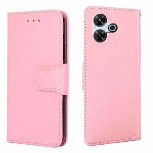 For Redmi 13 4G Crystal Texture Leather Phone Case(Pink)