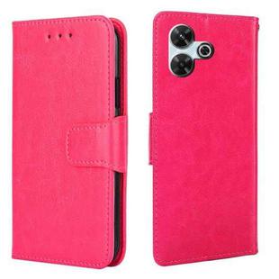 For Redmi 13 4G Crystal Texture Leather Phone Case(Rose Red)