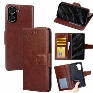 For Redmi A5 4G 171.7mm Crystal Texture Leather Phone Case(Brown)